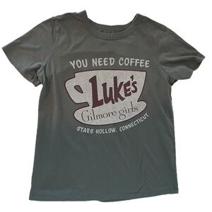 Luke's Gilmore Girls "You Need Coffee" T Shirt Women's Medium Small Stars Hollow